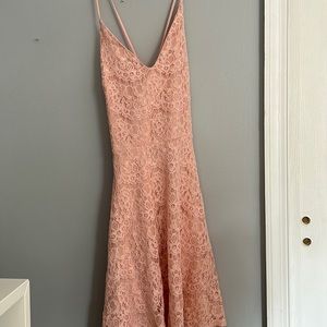 Light pink lace dress